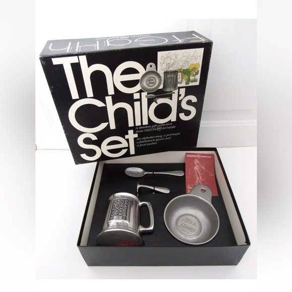 Vintage Wilton Armetale Pewter Child’s Feeding Set - Picture 10 of 11